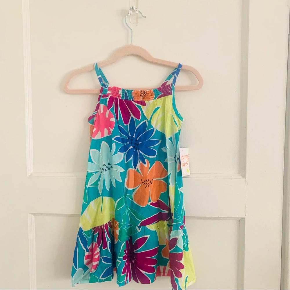 Toddler Girls tropical print dress 4t NWT
